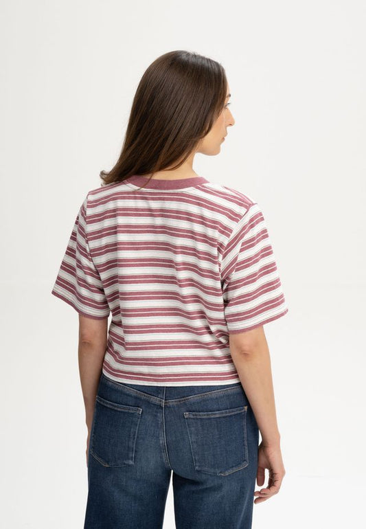 Cropped T-Shirt DESNA jam stripes | MELAWEAR