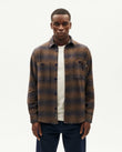 NAVY BROWN CHECKS HANS SHIRT | THINKING MU