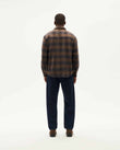 NAVY BROWN CHECKS HANS SHIRT | THINKING MU