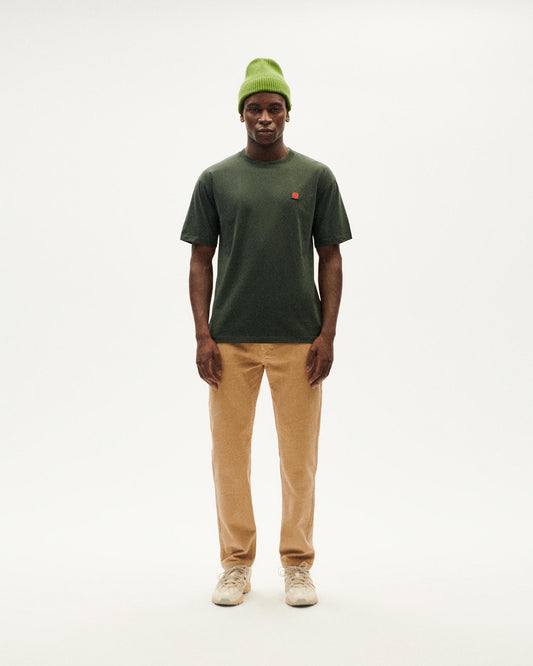 BOTTLE GREEN FACE SOL T-SHIRT | THINKING MU