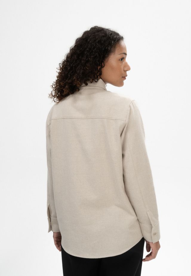 Flannel Shirt AKHELA birke melange | MELAWEAR