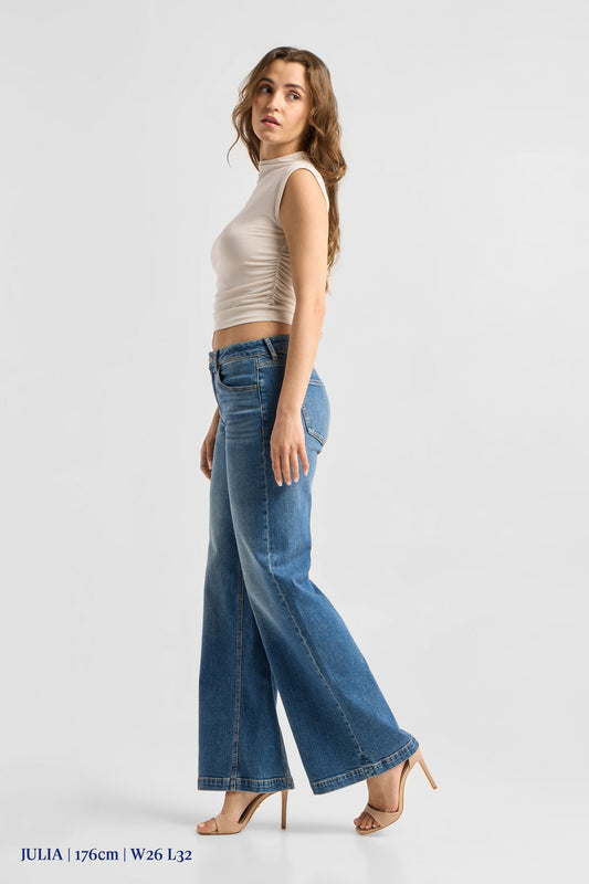 Jeans TWEET Minimal Stretch - Retro Flare Vintage Blue 219 | DAWN