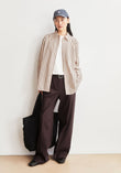 STRIPE LOOSE SHIRT BLOUSE oatmilk-claystone | ARMEDANGELS
