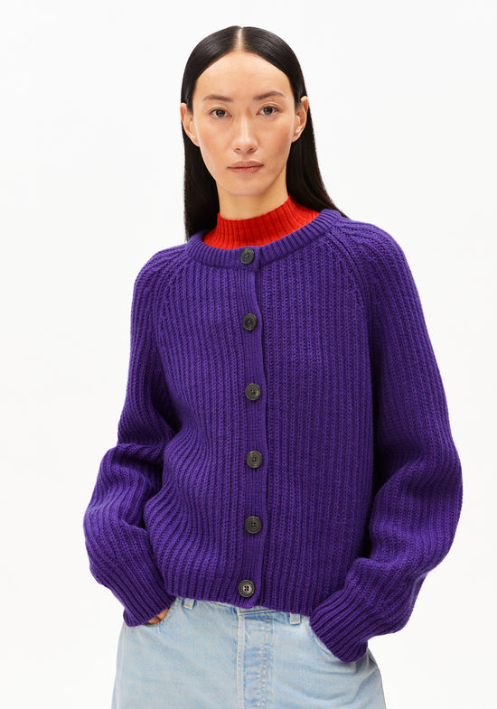 Strick Cardigan SELMAA indigo lilac | ARMEDANGELS