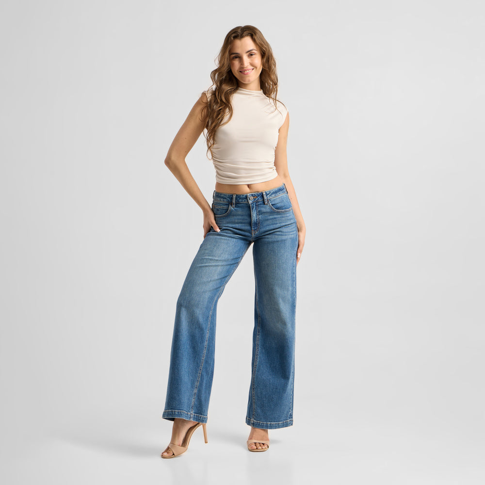 Jeans TWEET Minimal Stretch - Retro Flare Vintage Blue 219 | DAWN