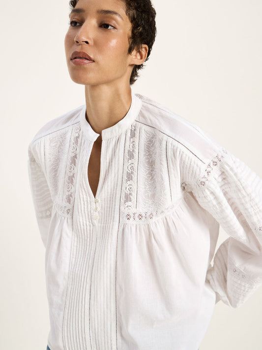 Spitzenbluse GOTS white | LANIUS