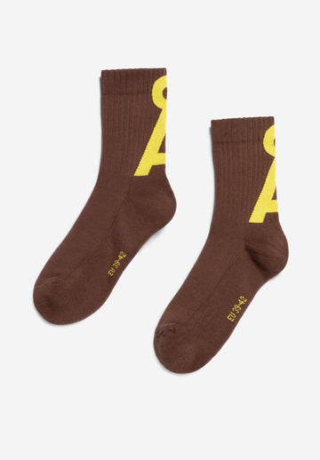 Socken SAAMUS SHORT deep brown | ARMEDANGELS