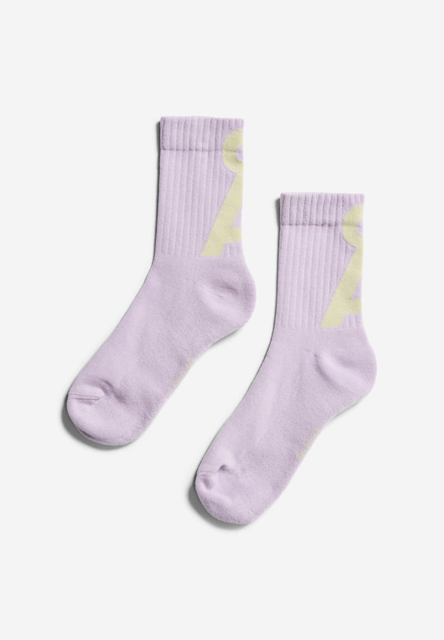 Socken SAAMUS SHORT lavender light-pastel green | ARMEDANGELS