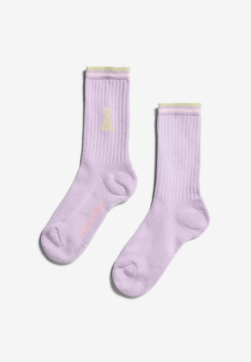 Socken SAAMUS STRIPES lavender light | ARMEDANGELS