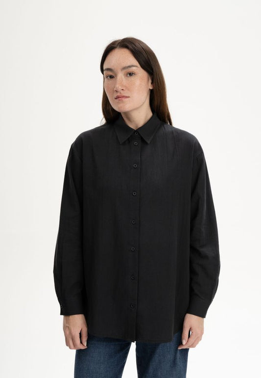 Shirt NAITEE charcoal black | MELAWEAR