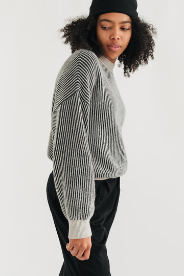Pullover MURVAGH black-white  | TWOTHIRDS