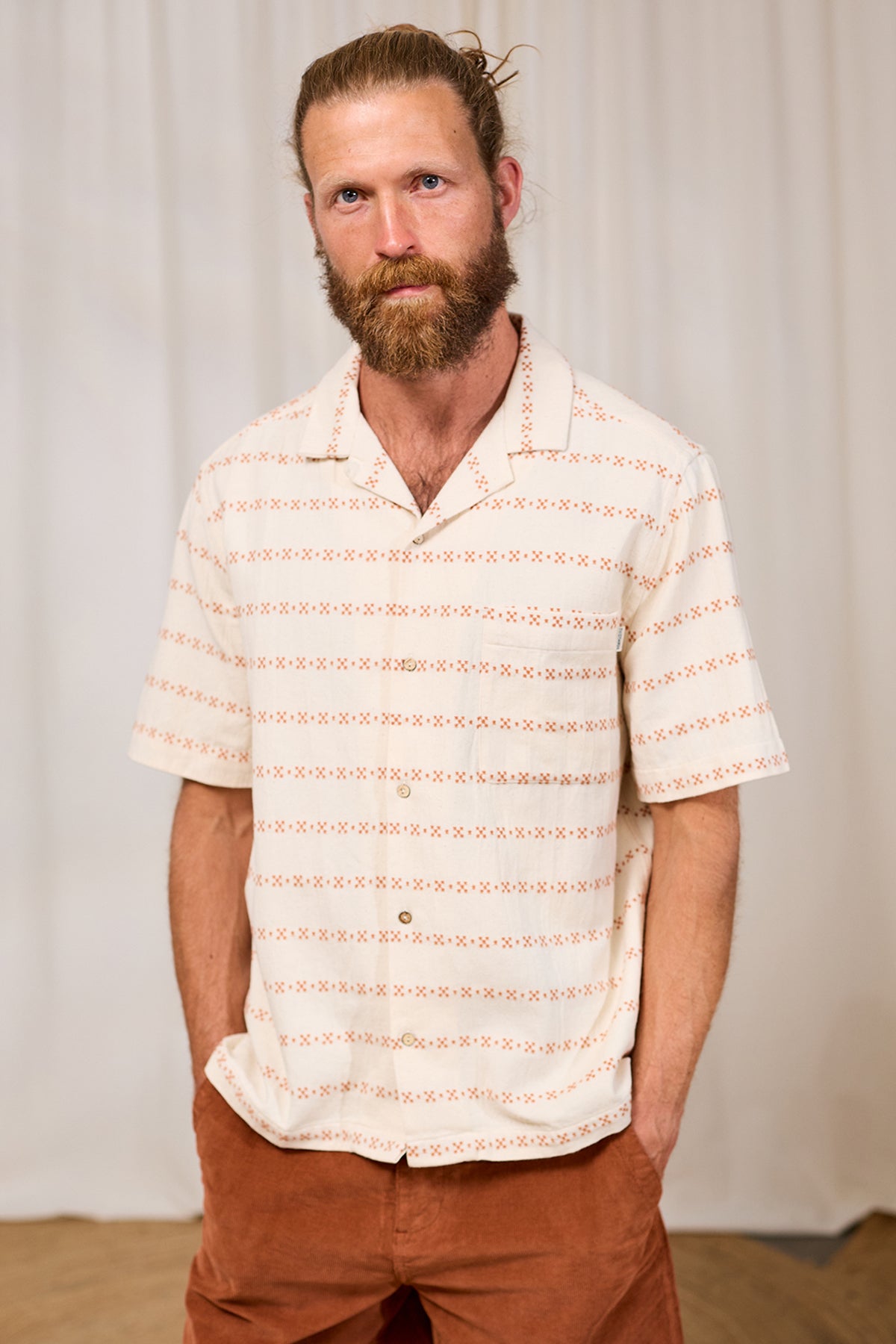 Hemd HERINGSDORF ECRU/ADOBE JACQUARD | TWOTHIRDS