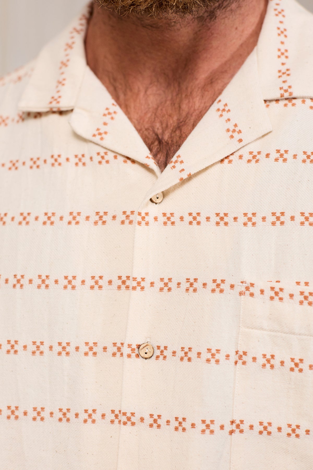 Hemd HERINGSDORF ECRU/ADOBE JACQUARD | TWOTHIRDS