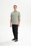 T-Shirt SADHIL thyme stripes | MELAWEAR