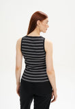 Ribbed Tanktop DRISNA black white stripes | MELAWEAR