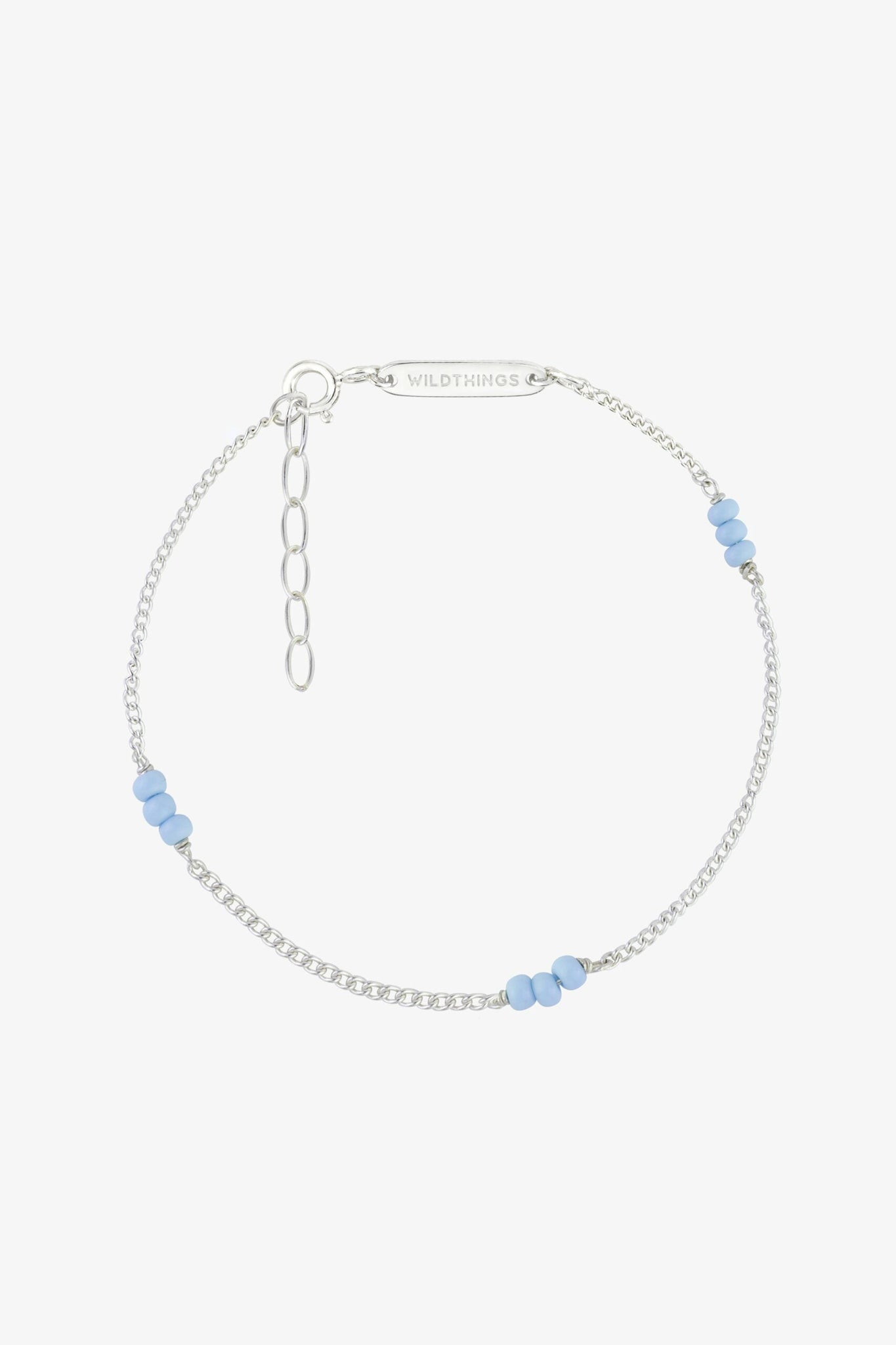 Armband Triple Blue Beads bracelet Silber | wildthings