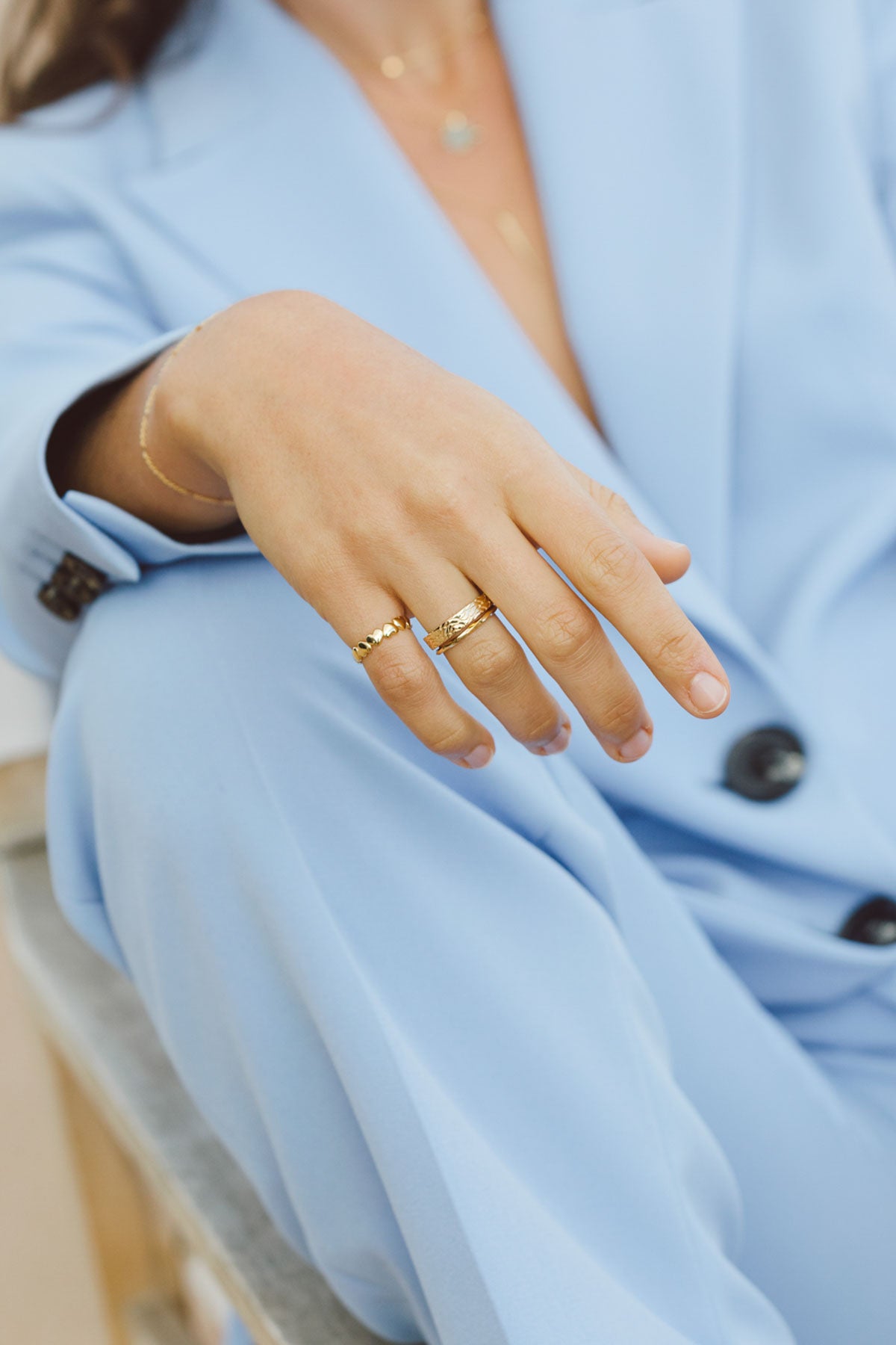 Ring Hammered Stacking Gold | wildthings