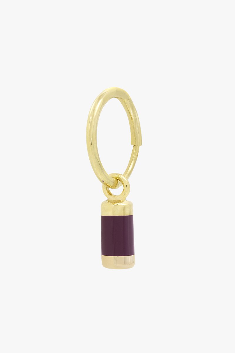 Ohrring bordeaux rose drop gold | wildthings