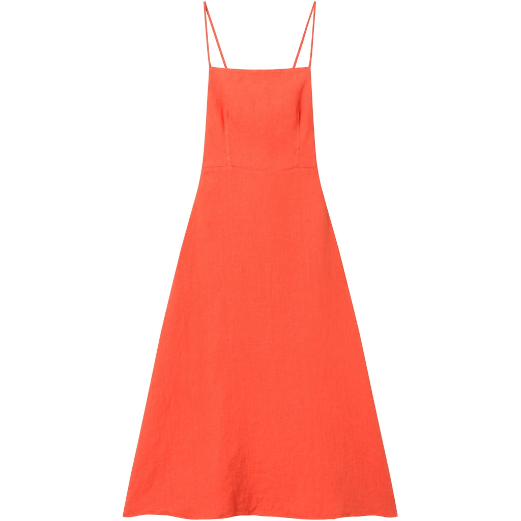Kleid Giana Leinen Sunset Orange | Givn