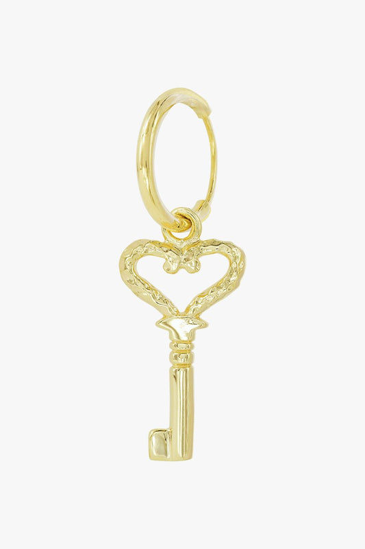 Ohrring hammered key Gold | wildthings