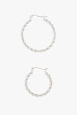 Ohrring Medium Twisted Hoop Silber 30 mm | wildthings