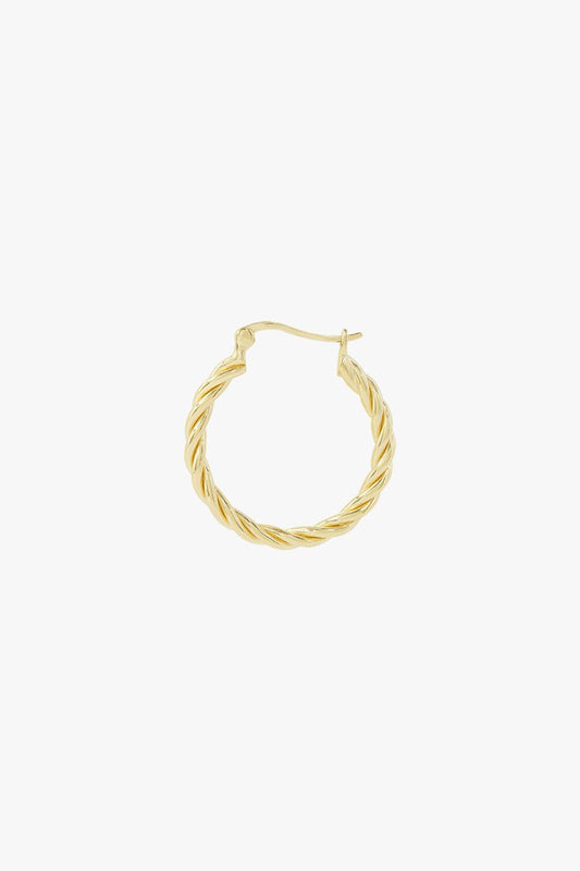 Ohrring Small Twisted Hoop Gold 23 mm | wildthings