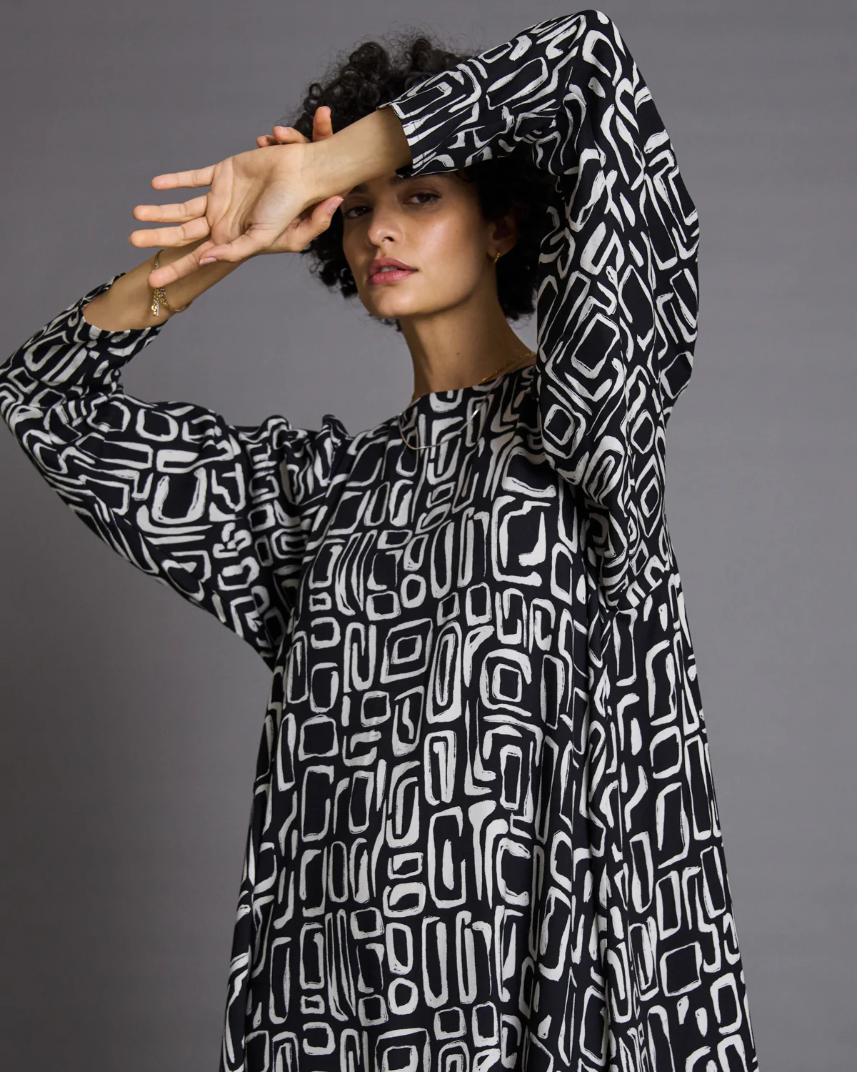 Short dress SHANNON square print  EcoVero™| Jan ´n June