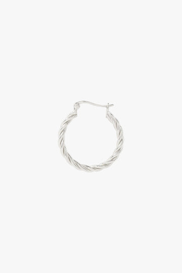 Ohrring Small Twisted Hoop Silber 23 mm | wildthings