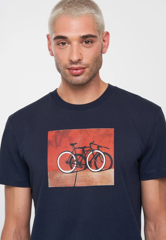 T-Shirt Agave bike wall dark navy | recolution