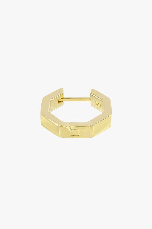 Ohrring Classic Hexagon Huggie Gold | wildthings
