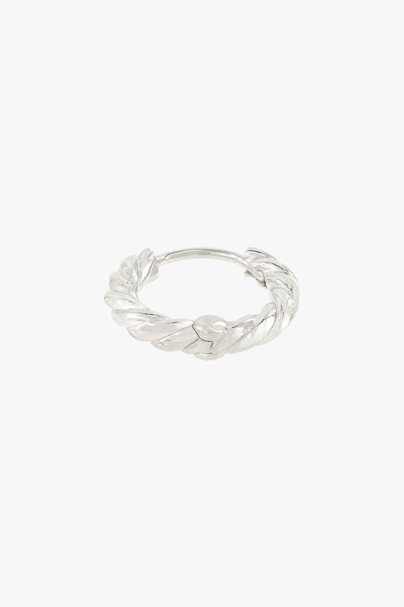 Ohrring Creole Twisted Croissant Silber 13 mm| wildthings