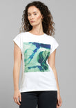 T-Shirt Visby Green Leaf White | DEDICATED