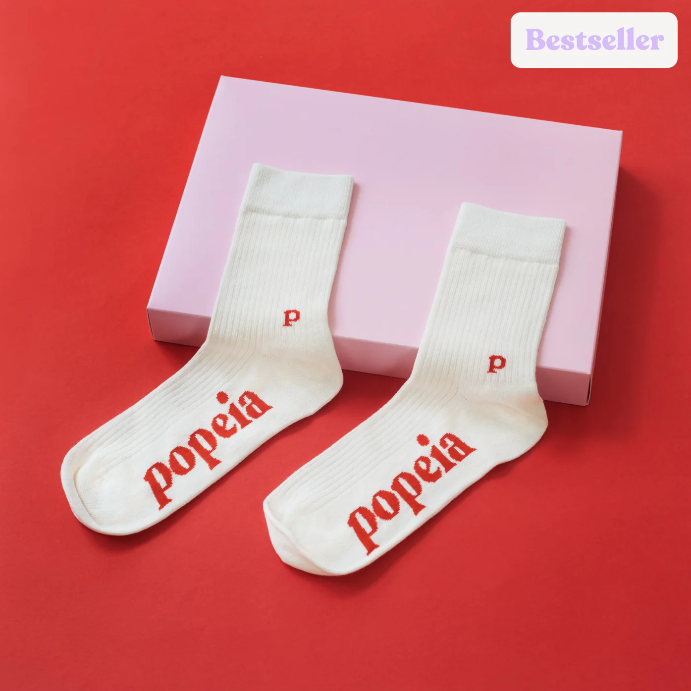 Socken "p" #1 Edition casual offwhite | popeia
