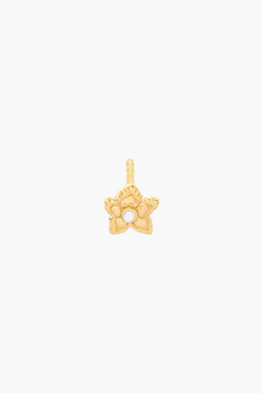 Ohrstecker Flower with pearl Stud Gold | wildthings
