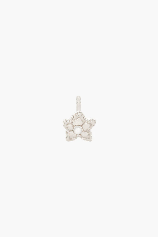 Ohrstecker Flower with pearl Stud Silber | wildthings
