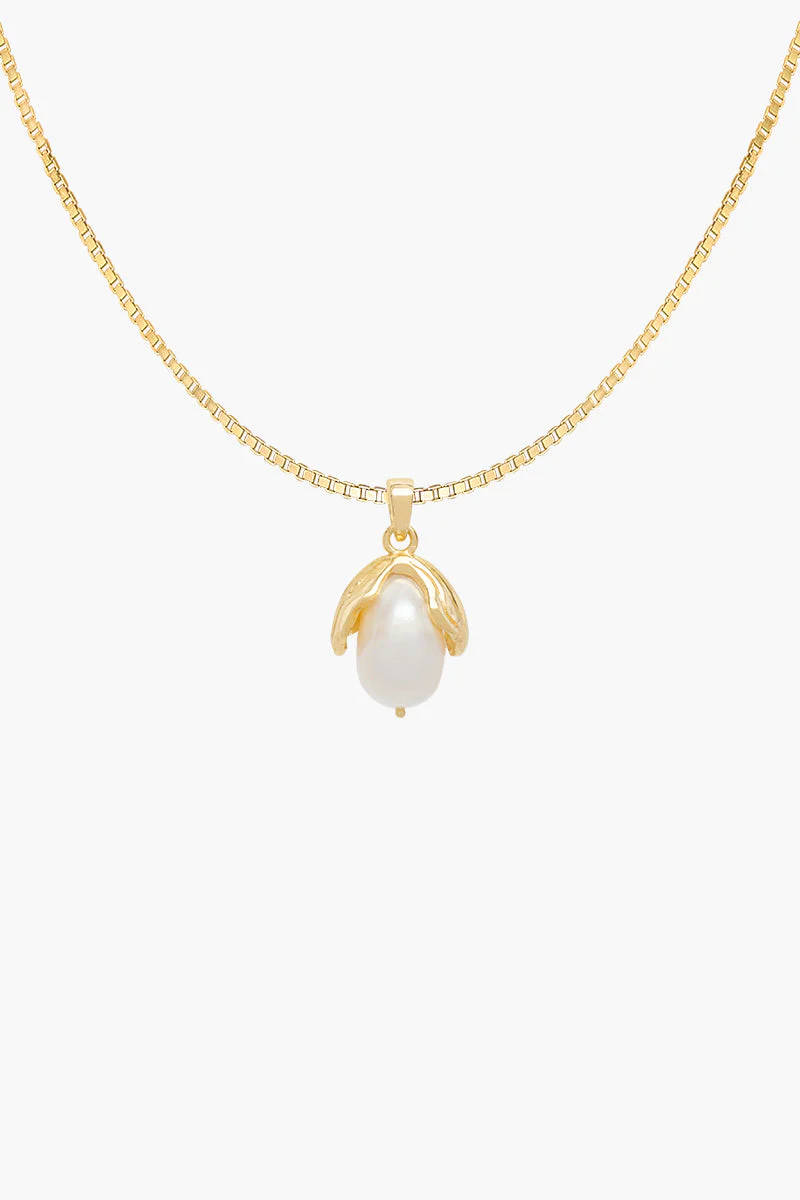 Anhänger Pearl leaf pendant Gold | wildthings