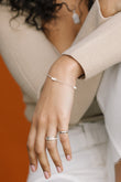 Armband Triple White Beads bracelet Silber | wildthings