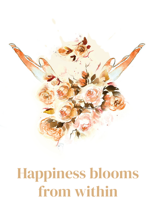Grußkarte Happiness blooms from within | ila · ila